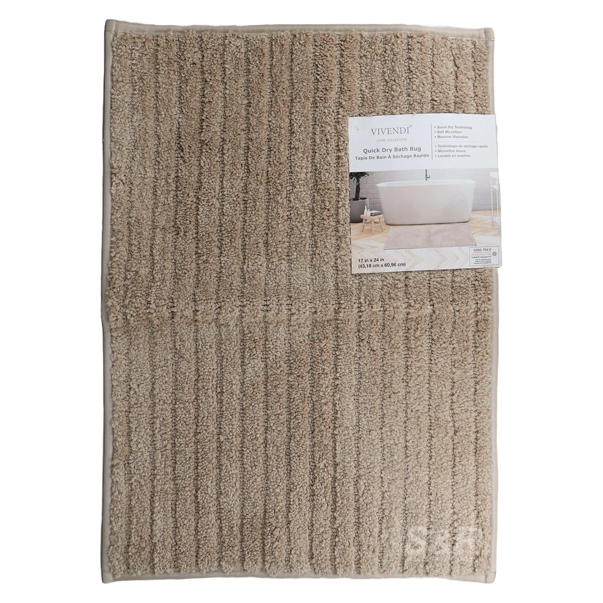 Vivendi Quick Dry Bath Rug 17x24in Vivendi Quick Dry Bath Rug 17x24in